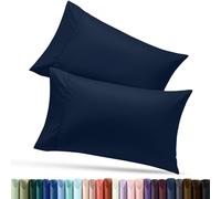 Utopia Bedding Standard Pillow Cases - 2 Pack - Envelope Closure - Soft Brushed Microfiber Fabric - Shrinkage and Fade Resistant Pillow Covers 20 X 26 Inches (Standard, Navy)
