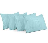 Utopia Bedding Standard Pillow Cases - 4 Pack - Envelope Closure - Soft Brushed Microfiber Fabric - Shrinkage and Fade Resistant Pillow Covers Standard Size 20 X 26 Inches (Spa Blue)