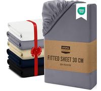 Utopia Bedding Super King Fitted Sheet, Grey - Up to 12 Inch (30cm) Deep - Easy Care - Soft Brushed Microfibre Fabric - Shrinkage and Fade Resistant - Oeko-Tex Certified - Bottom Sheet