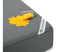 Utopia Bedding Terry Cloth Waterproof Mattress Protector, Breathable, Fitted, with Stretch Pockets, 200 g/m², Double Bed, Grey