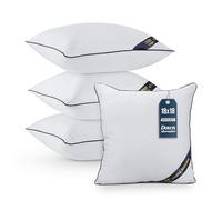 Utopia Bedding Throw Pillow Inserts (Pack of 4, White), 18 x 18 Inches Decorative Indoor Pillows for Sofa, Bed, Couch, Cushion Sham Stuffer