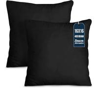 Utopia Bedding Throw Pillows Insert (Pack of 2, Black) - 16 x 16 Inches Bed and Couch Pillows - Indoor Decorative Pillows