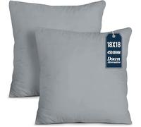 Utopia Bedding Throw Pillows Insert (Pack of 2, Grey) - 18 x 18 Inches Bed and Couch Pillows - Indoor Decorative Pillow
