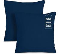 Utopia Bedding Throw Pillows Insert (Pack of 2, Navy) - 24 x 24 Inches Bed and Couch Pillows - Indoor Decorative Pillows
