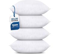 Utopia Bedding Throw Pillows (Set of 4, White), 20 x 20 Inches Pillows for Sofa, Bed and Couch Decorative Stuffer Pillows