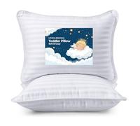 Utopia Bedding Toddler Pillow (White, 2 Pack), 13x18 Pillows for Sleeping, Soft and Breathable Cotton Blend Shell, Small Kids Pillow