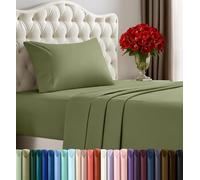Utopia Bedding Twin Bed Sheets Set - 3 Piece Bedding - Brushed Microfiber - Shrinkage and Fade Resistant - Easy Care (Twin, Olive)