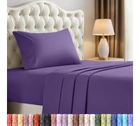 Utopia Bedding Twin Bed Sheets Set - 3 Piece Bedding - Brushed Microfiber - Shrinkage and Fade Resistant - Easy Care (Twin, Egg Plant)