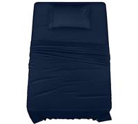 Utopia Bedding Twin Bed Sheets Set - 4 Piece Bedding - Brushed Microfiber - Shrinkage and Fade Resistant - Easy Care (Twin, Navy Blue)