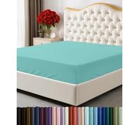 Utopia Bedding Twin Fitted Sheet - Bottom Sheet - Deep Pocket - Soft Microfiber - Shrinkage and Fade Resistant - Easy Care - 1 Fitted Sheet Only (Spa Blue)