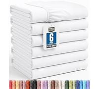 Utopia Bedding Twin Fitted Sheets - Bulk Pack of 6 Bottom Sheets - Soft Brushed Microfiber - Deep Pockets - Shrinkage & Fade Resistant - Easy Care (White)