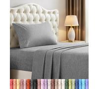 Utopia Bedding Twin Sheet Set - 3 Piece Bed Sheets for Cal King Size Bed, Soft and Breathable Microfiber, Includes 1 Fitted Sheet, 1 Flat Sheet and 2 Pillowcases (Heather Grey)