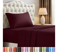 Utopia Bedding Twin Sheets - 3 Piece Bedding - Brushed Microfiber - Shrinkage and Fade Resistant - Easy Care (Twin, Burgundy)