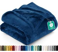 Utopia Bedding Ultra Soft Fleece King Blanket (228x259cm- Navy) | Warm Lightweight Breathable Small Versatile Luxury Decorative Throws For Sofa, Bed, Chair & Couch - Cosy Home Gift For Adults