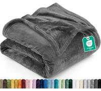Utopia Bedding Ultra Soft Fleece Queen Blanket (228x228cm- Grey)