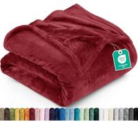 Utopia Bedding Ultra Soft Fleece Throw Blanket (127x152cm- Burgundy) | Warm Lightweight Breathable Small Versatile Luxury Decorative Throws For Sofa, Bed, Chair & Couch - Cosy Home Gift For Adults