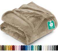 Utopia Bedding Ultra Soft Fleece Throw Blanket (127x152cm- Camel) | Warm Lightweight Breathable Small Versatile Luxury Decorative Throws For Sofa, Bed, Chair & Couch - Cosy Home Gift For Adults