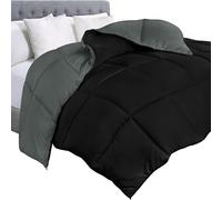 Utopia Bedding Ultra Soft Reversible Down Alternative Comforter All Season Comforter And Year Round Comfort Microfiber And Box Stitched 3D Hollow Siliconized Filling Twin Black/Grey