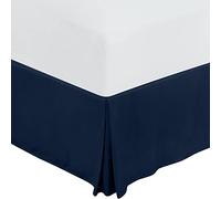 Utopia Bedding Valance Sheet Double, OEKO-TEX Certified, Soft Brushed Polyester Microfiber, Fits Under the Mattress, Pleated Base Bed Skirt with a Drop of 40 cm (Navy)