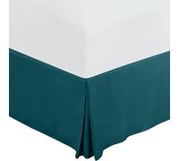 Utopia Bedding - Valance Sheet Double - OEKO-TEX Certified - Soft Brushed Polyester - Microfiber - Pleated - Fits Under the Mattress - Base Bed Skirt with a Drop of 40 cm (Teal)