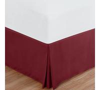 Utopia Bedding - Valance Sheet Double - OEKO-TEX Certified - Soft Brushed Polyester - Microfiber - Pleated - Fits Under the Mattress - Base Bed Skirt with a Drop of 40 cm (Burgundy)