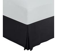 Utopia Bedding - Valance Sheet Double - OEKO-TEX Certified - Soft Brushed Polyester - Microfiber - Pleated - Fits Under the Mattress - Base Bed Skirt with a Drop of 40 cm (Black)