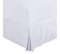Utopia Bedding Valance Sheet Single, OEKO-TEX Certified, Soft Brushed Polyester Microfiber, Fits Under the Mattress, Pleated Base Bed Skirt with a Drop of 40 cm (White)