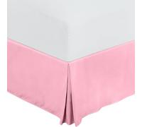 Utopia Bedding - Valance Sheet Single - OEKO-TEX Certified - Soft Brushed Polyester - Microfiber - Pleated - Fits Under the Mattress - Base Bed Skirt with a Drop of 40 cm (Pink)