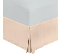 Utopia Bedding Valance Sheet Super King, OEKO-TEX Certified, Soft Brushed Polyester Microfiber, Fits Under the Mattress, Pleated Base Bed Skirt with a Drop of 40 cm (Beige)