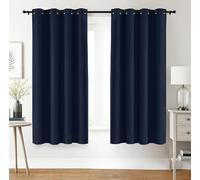 Utopia Bedding Verduisteringsgordijnen Oogjes 2 Panelen [132x160 cm, Navy], Thermische en Geluidsisolerende Gordijnen voor Slaapkamer en Woonkamer