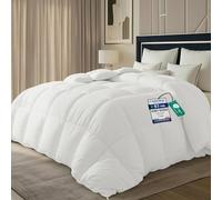 Utopia Bedding Duvet Double,10.5 Tog coverless Duvet with Corner Tabs, Box Stitched Quilt (Double, White)