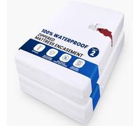 Utopia Bedding Waterproof Mattress Encasement Double Size (135 x 190 x 30 cm) Pack of 2, Zippered Mattress Protector Cover, Bed Bug & Dust Mite Proof, White