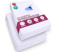 Utopia Bedding Waterproof Mattress Protector, 90 x 190 cm, for Mattresses up to 30 cm High, Lightweight and Soft Jersey Mattress Cover with Stretchable Sides - White