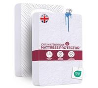Utopia Bedding Waterproof Mattress Protector Double Bed 135 x 190 cm, Fits Up to 40 cm Deep Mattresses, Premium Terry Mattress Protector