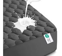 Utopia Bedding Waterproof Mattress Protector, King Size Mattress Topper Quilted Fitted Cover, Stretches up to 16" Deep (Grey)