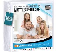 Utopia Bedding Waterproof Mattress Protector USA King California Size, Premium Terry Mattress Protector