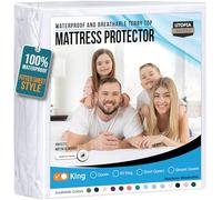 Utopia Bedding Waterproof Mattress Protector USA King Size, Premium Terry Mattress Protector