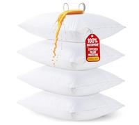Utopia Bedding Waterproof Pillow Protector Zippered (4 Pack) Queen - Bed Bug Proof Pillow Encasement 20 x 28 Inches