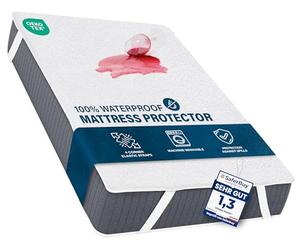 Utopia Bedding Waterproof Strap Mattress Protector Double Bed 135 x 190 cm White, Fits Up to 30cm Deep Mattresses, Premium Terry Double Mattress Protector, 4 Side Elastic Strap Mattress Cover