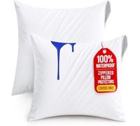 Utopia Bedding Waterproof Zippered Pillow Protectors (Size - 40 x 40 cm) - Pack of 2 - Anti Bed Bug and Dust Mite Proof Pillow Encasement