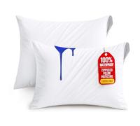 Utopia Bedding Waterproof Zippered Pillow Protectors (White, Pack of 2 | 33 x 46 cm)