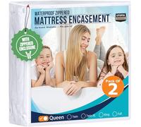 Utopia Bedding Zippered Mattress Encasement, Six-Sided Absorbent Cover, Waterproof Protector, Bed Bug & Dust Mite Proof (Queen)