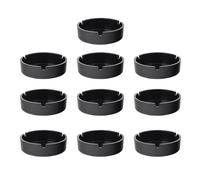 Utopia 001 Melamine Ashtrays, Black, Pack of 10