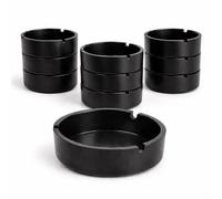 Utopia 001 Melamine Ashtrays, Black, Pack of 10