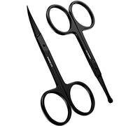 Utopia Care 2 Pcs Nail Scissors | Professional Multi-Purpose Beauty Scissors, Nose Hair, Eyebrow, Beard, Moustache & Cuticle Scissors (Black)