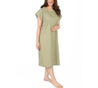 Utopia Care Hospital Gown for Women Snap Button Closure Soft Patient Gown, Pale Green, S-M