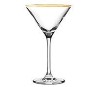 Utopia City Martini Glasses Gold Rim 7.25oz/200ml, Pack of 6