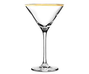 Utopia City Martini Glasses Gold Rim 7.25oz/200ml, Pack of 6