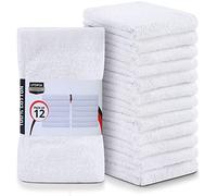 Utopia Cotton Bar Mops Kitchen Towels, 12-Pack, White