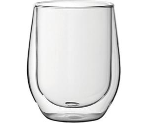 Utopia CP882 Double Walled Whiskey Glass, 330 mL (Pack of 6) | Thick glass walls maintain serving temperature for spirits, built to handle heavy use in busy bars or catering environments.